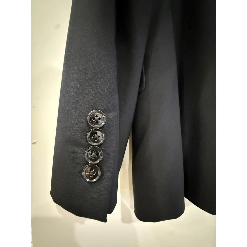 Ted Baker London Men's Black Wool Suit Jacket Blazer Notch Lapel XS